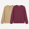Beige + Bordeaux