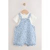 Denim Floral Et Ecru