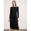 Robe longue noire en lycra