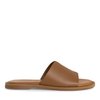 Mules plates femme camel