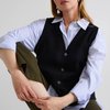 Gilet sans manche boutonné femme