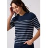 Bleu Marine Rayé
