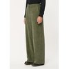 Pantalon velours cotelé kaki femme