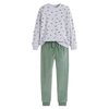 Grey marl + green