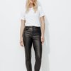 Jean enduit noir femme taille haute