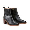 Bottines femme cuir noir talon