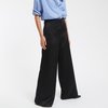 Pantalon satin noir femme