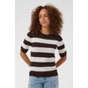 Marron Blanc Coffee Bean/Chalk Wide Stripe