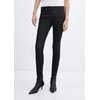 Jean enduit noir femme taille haute