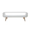 Table basse blanche avec rangement
