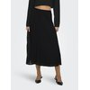 Long black pleated skirt