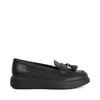 Black-Rept Print Leather