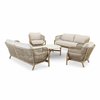 Structure Bois Clair, Corde Beige, Coussin Écru