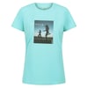 Bleu Turquoise Imprimé Graphique