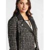 Blouson noir brillant femme