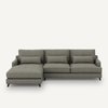 Ecksofa grau weiß