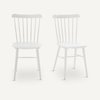 Black and white dining chairs