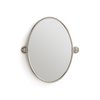 Miroir ovale gris
