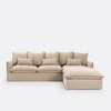 Housse de canapé beige lin