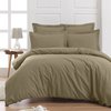 Housse de couette taupe et rose
