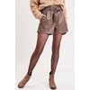 Short cuir marron