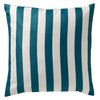 Coussin bleu pétrole et jaune moutarde