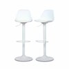 Tabouret de bar cuir blanc