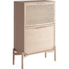 Bois Clair Naturel Et Cannage Beige