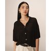 Gilet maille ajourée noir