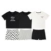 Blanc + Gris Chiné + Noir