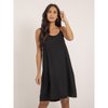 Robe longue noire fluide manche courte