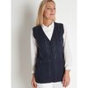 Gilet long grosse maille bleu marine