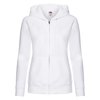 Sweat zippé blanc femme