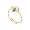 Bague acier doré