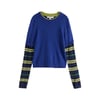 Rayures Bleu Marine/Vertes