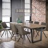 Table pied fer forgé plateau bois