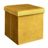 Pouf coffre jaune moutarde
