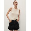 Short taille haute jean noir