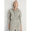 Pull velours vert femme