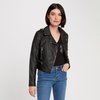 Blouson simili noir femme