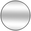 Miroir rond noir Atmosphera