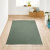 Green and grey rug