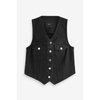 Veste en jean noir sans manche