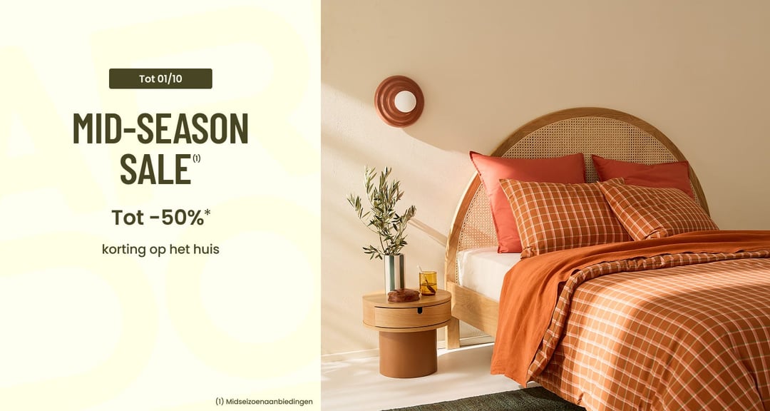 Mid-Season Sale : Tot -50%* korting op home
