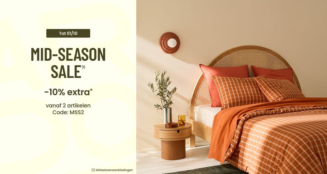 Mid-Season Sale : Tot -50%* +10% EXTRA korting*