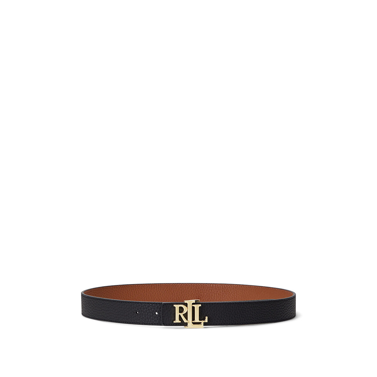 Lauren Ralph Lauren Wide Reversible Logo Belt Women's Black Medium