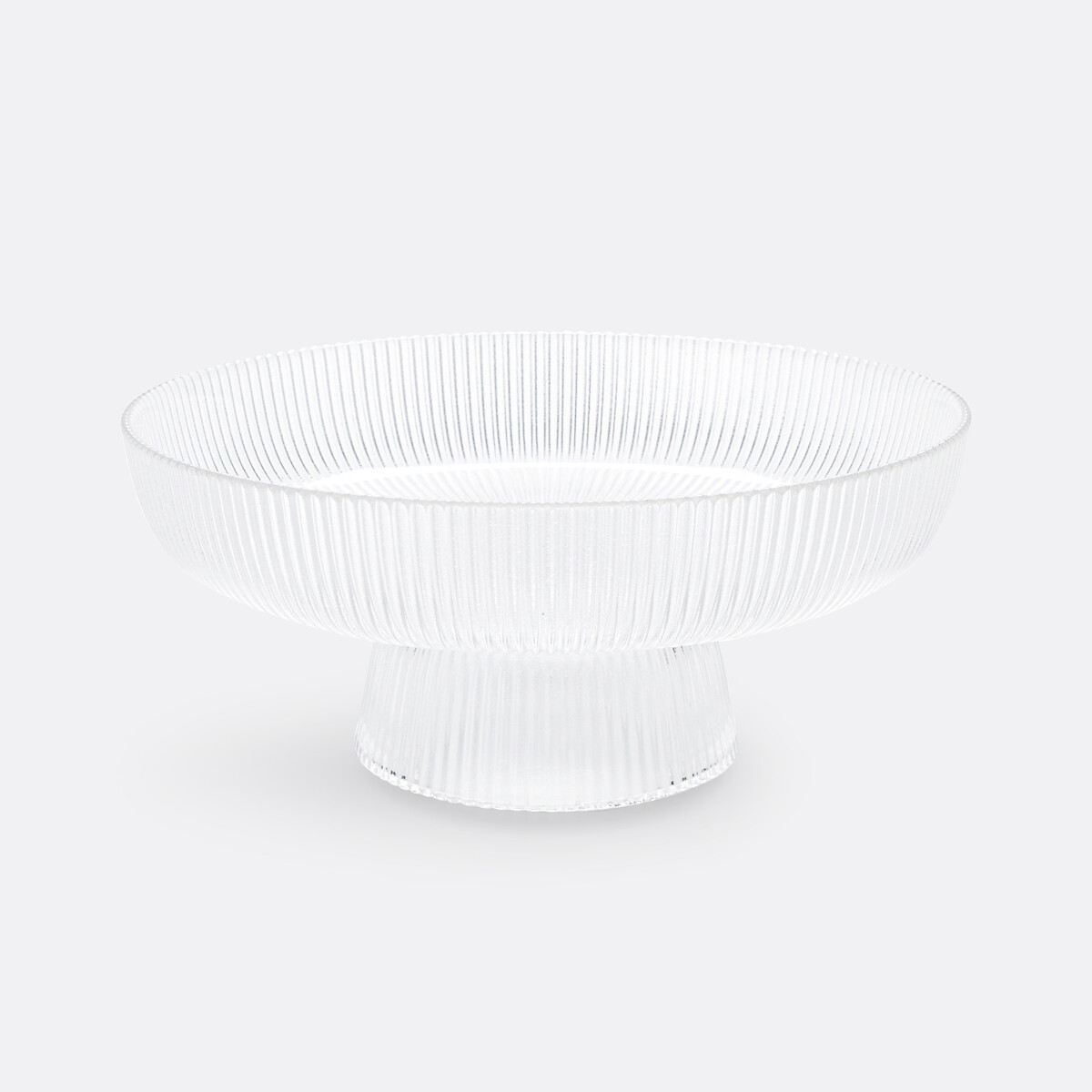 La Redoute Interieurs Stria Ribbed Glass Fruit Bowl Unisex Transparent