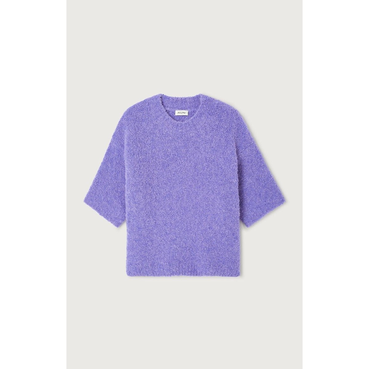 American Vintage Zolly Loose Fit Jumper With Crew Neck And Short Sleeves Women's Light Purple Large