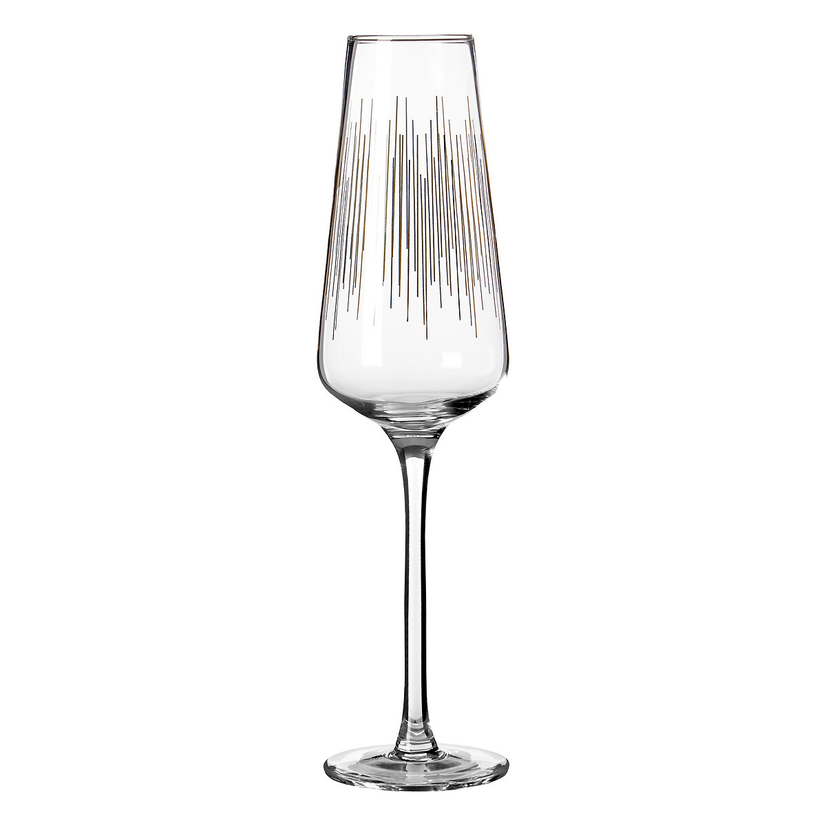 So'home Gold-Coloured Set Of 4 Gold Lines Champagne Flute Glasses