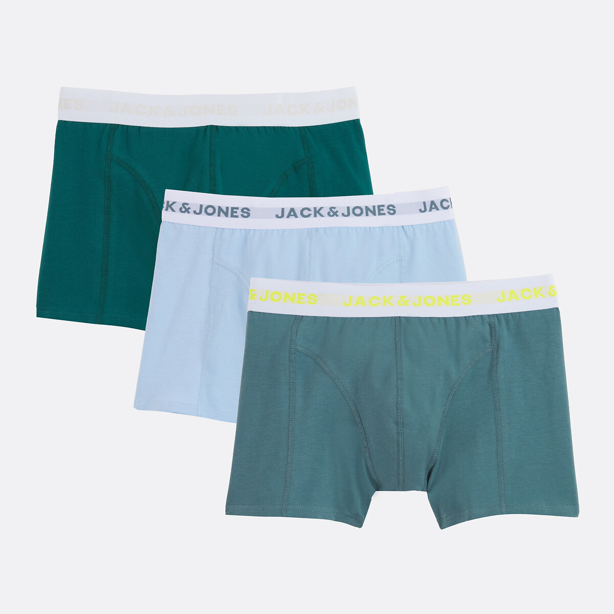Jack & Jones Pack Of 3 Hipsters Men's Blue+Green+Light Blue Xxl